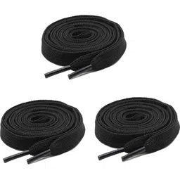 XERUS Shoe Laces Flat Black 150cm 3 pair shoe laces for Canvas Sneakers Black shoes Shoe Lace-picture-39