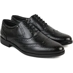 xhugoy Black Leather Brogue Formal Shoe, Collage Shoe, School Shoe,Hotel Staff Shoe Leather Shoe for Men-P-picture-40
