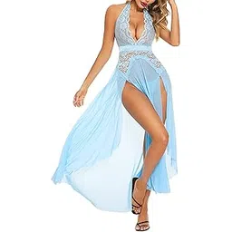 xivir Women's Lace Floral Maxi Night Wear-picture-14