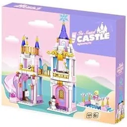 Xiza Princess Castle Building Blocks Set for Girls – Pink Fairy Tale Palace Construction Toy with Slide, Tower, Balcony & Doll Figure | Creative STEM Brick Set for Kids Ages 6+-picture-13