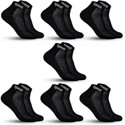 xjarvis 12 Pairs Ankle Length Socks for Men & Women - Moisture-Wicking, Odor-Free, Breathable Cotton, Cushioned Half Terry Combo - Ideal for Sports, Gym & Formal Wear - Multicolor, Free Size-picture-56