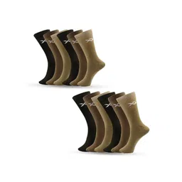 Xjarvis Men Pack Of 12 Soft & Odour-Free Breathable Calf-Length Socks-picture-40