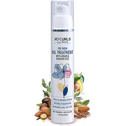XO Curls Pre-Wash Oil Treatment with Argan & Avocado Oils; a Curly Hair Therapy Range that gives Women & Men frizz-free, soft natural curls-image-15