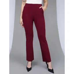 Xpose Women Comfort Flared High-Rise Trousers-picture-17