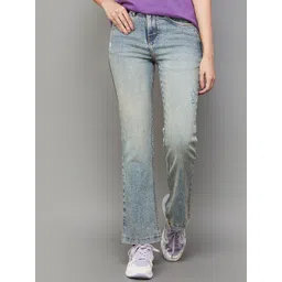 Xpose Women Comfort Straight Fit High-Rise Low Distress Stretchable Jeans-picture-26