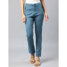 Xpose Women Comfort Straight Fit High-Rise Trousers-picture-32