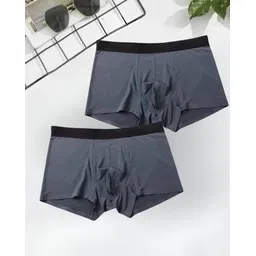 xqsee Men Pack of 2 Trunks with Elasticated Waist-picture-50