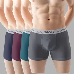 xqsee Pack of 4 Solid Men Trunk-picture-44