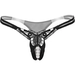xs and os Women's Butterfly Lace Pearl Thong Panty-picture-37