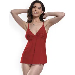 Xs and Os Women's Robe with Lace Babydoll-picture-11