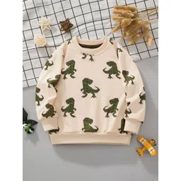 Xsole Boys Animal Printed Long Sleeve Round Neck Pullover-picture-44