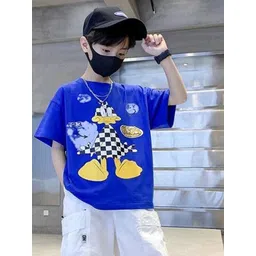 Xsole Boys Graphic Printed Oversized Cotton T-shirt-picture-19
