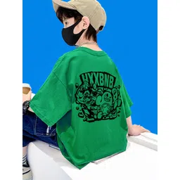 Xsole Boys Printed Round Neck Cotton T-shirt-picture-38