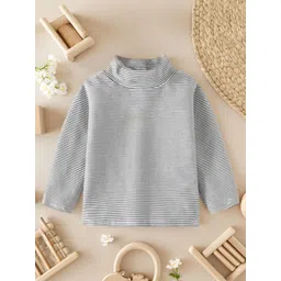 Xsole Boys Striped High Neck Long Sleeve Pullover-picture-27