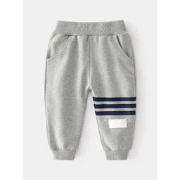 Xsole Boys Striped High-Rise Jogger Trousers-picture-42