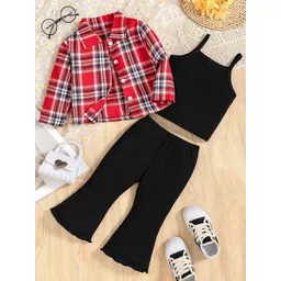 Xsole Girls Checked T-shirt with Trousers-picture-26