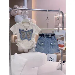 Xsole Girls Embroidered Top With Skirt-picture-47