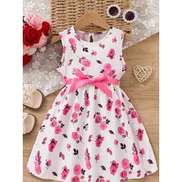 Xsole Girls Floral Printed Fit & Flare Dress-picture-52