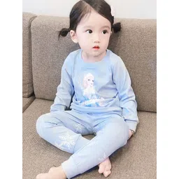 Xsole Girls Printed T-shirt with Trousers-picture-31