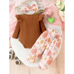 Xsole Girls Printed T-shirt with Trousers-picture-33