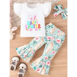 Xsole Girls Printed T-shirt with Trousers-picture-38