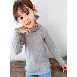 Xsole Girls Textured Round Neck Long Sleeves Tops-picture-25