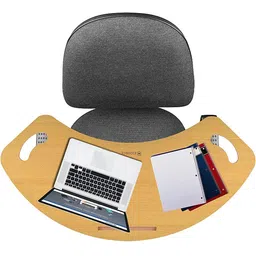 xsource Wood Curved Multipurpose Study Pad Board Use on Chair & Bed with Handles-picture-33