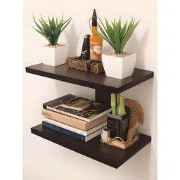 Xtenshion Crafts Brown Wooden Wall Mount Shelves-picture-10
