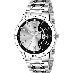 xtime Analogue Date Watch Round Dial & Stainless Steel Chain for Men's & Boys-picture-23