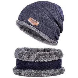 xvia Winter Woolen Cap and Scarf Set | Thermal Skull Cap with Neck Warmer | Soft Fleece Face Mask for Men / Women / Kids | Windproof Beanie for Biking, Cycling, Skiing, Outdoor Sports, Cold Weather-picture-37