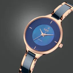 Xylys Seraphina Swiss Analog Steel & Ceramic Mother of Pearl Green Dial Watch for Women-picture-31