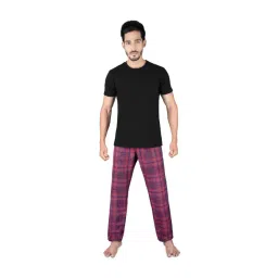 XYXX Black & Red Regular Fit Night Suit-picture-20