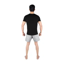 XYXX Black & Steel Grey Regular Fit T-Shirt With Boxers image 2
