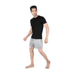 XYXX Black & Steel Grey Regular Fit T-Shirt With Boxers image 3