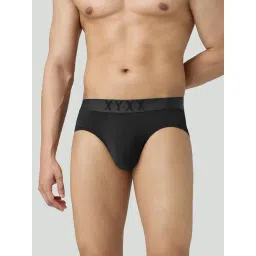 Xyxx Black Nylon Solid Regular Fit Briefs-picture-31