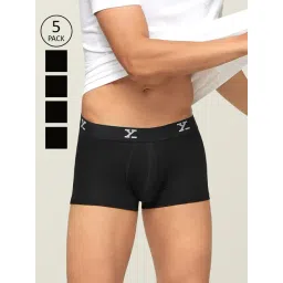 XYXX Black Slim Fit Trunks (Pack Of 5)-picture-20