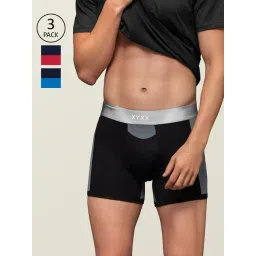 XYXX Blue & Black Trunks - Pack of 3-picture-23