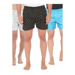 XYXX Blue, Black & Sky Blue Printed Cotton Boxers (Pack Of 3)-picture-20