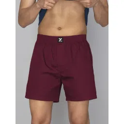 XYXX Burgundy Relaxed Fit Boxers-picture-36