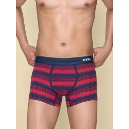 XYXX Cardinal Red Cotton Regular Fit Striped Trunks-picture-16