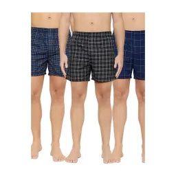 XYXX Dark Blue & Black Cotton Boxers (Pack of 3)-picture-28