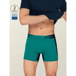 XYXX Green & Sky Blue Micro Modal Trunks - Pack of 2-picture-31