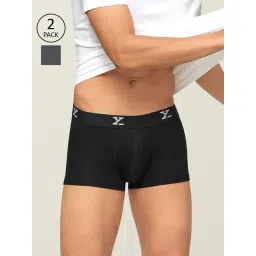 XYXX Grey & Black Textured Trunks (Pack Of 2)-picture-18