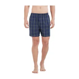 XYXX Grey & Navy Checks Boxers (Pack Of 2) image 3