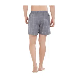 XYXX Grey & Navy Checks Boxers (Pack Of 2) image 2