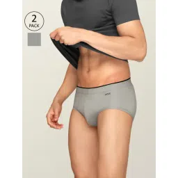 XYXX Grey Regular Fit Briefs - Pack Of 2-picture-35
