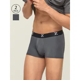 XYXX Grey Slim Fit Trunks (Pack Of 2)-picture-16