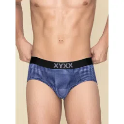 XYXX Lilac & Carbon Grey Check Micro Modal Briefs-picture-32