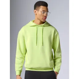 XYXX Lime Green Oversized Solid Hoodie-picture-45
