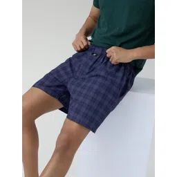 XYXX Men Blue & Green Checked Pure Cotton Boxer-picture-19